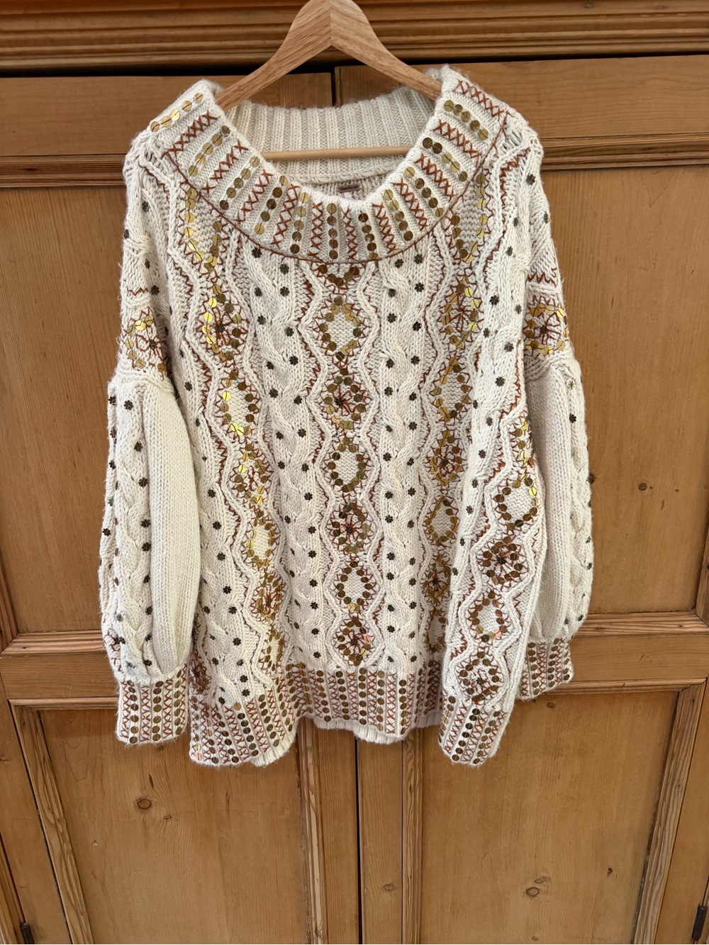 Free People Gilded Cable Sweater - Picture 4 of 6